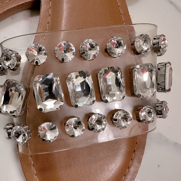 Steve Madden Rhinestone Slip On Sandals Women’s Size 9 - Picture 5 of 6